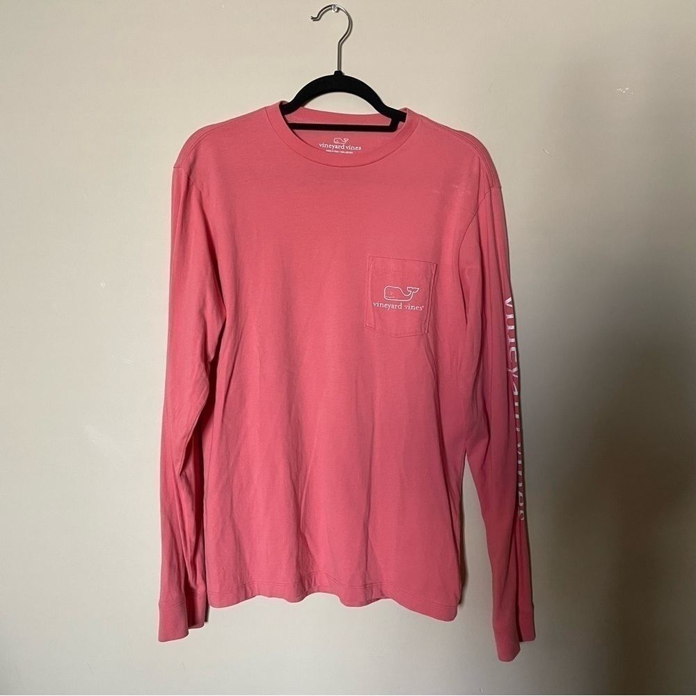 Vineyard Vines Pink Long Sleeve Whale Graphic Long Sleeve